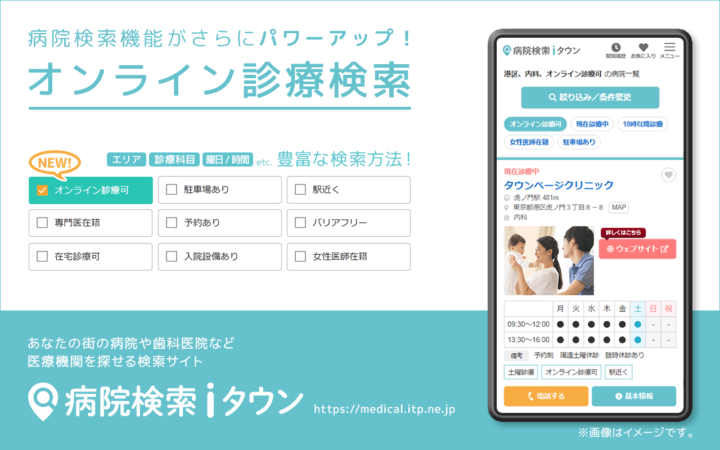 オンライン診療対応医療機関の機能拡充についての画像